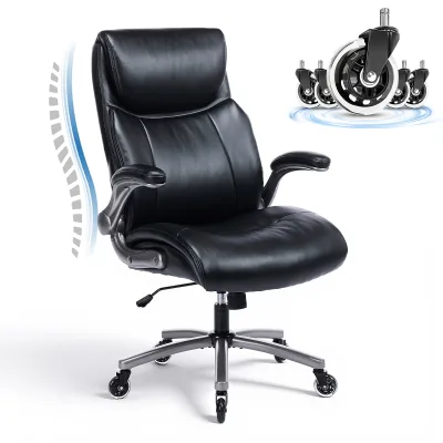 Executive Office Chair Heavy Duty High Quality Lubber Castors Conference Meeting Breathable Leather Ergonomic 360 Swivel Chair