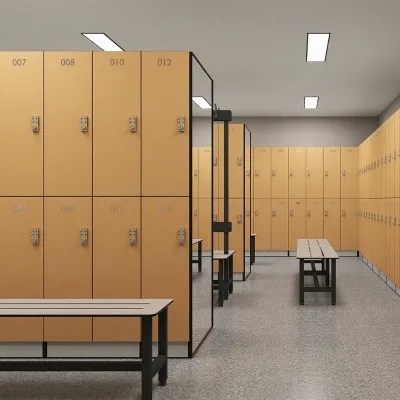 Cartmay Modern HPL Waterproof Electronic Lock Assembled Gym Lockers for Fitness Centers Commercial Storage & Changing Rooms