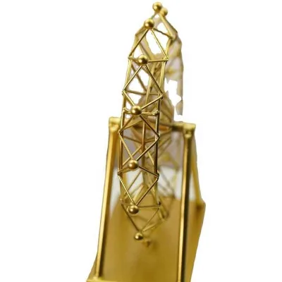 Metal Crafts Living Room Decoration Bar Boutique Decoration Small Gold Ferris Wheel Model