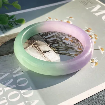 Wholesale High Quality Natural Violet Jadeite Jasper Women Fashion Bangles Bracelet