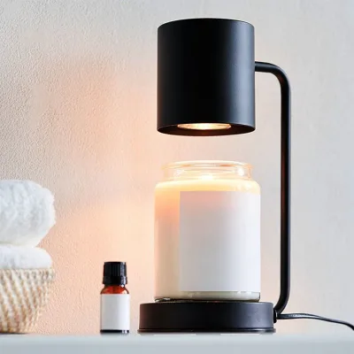 Custom Logo Electric Candle Warmer Lamp with Timer New Fashion Party Glass Lamp with Adjustable Height