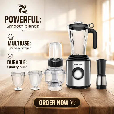 Electric Kitchen Blender Bardefu Blender 6 in 1 Fruit Blender Food Blender Blender Machine Mixer Multifunctional Blender