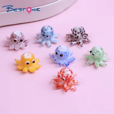 3D Octopus Spacer Loose Beads Ornaments Unique Handmade Lampwork Glass Beads for Bracelet Necklace Earrings Jewelry Making