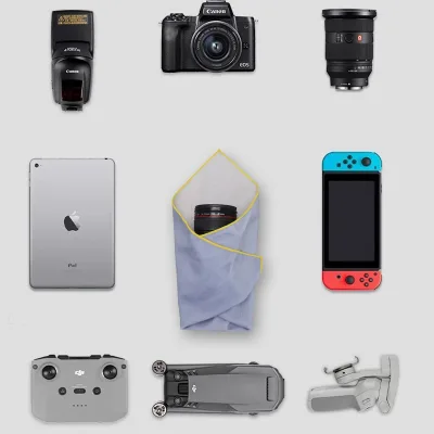 Multifunctional Anti-scratch Camera Accessories Magic Self-adhesive Wrap Bag Organizer Microfiber Self Sticking Wrapper Cloth