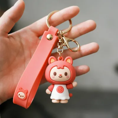 Premium Custom Logo 3D CNC Engraved Lightweight Soft PVC Keyring Corporate Promotional Gifts Event Souvenirs Bulk Wholesale