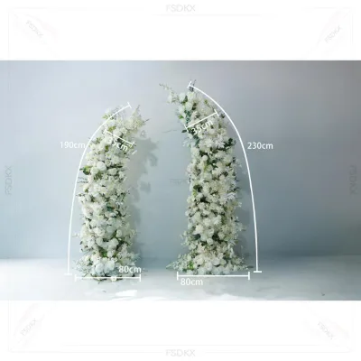 Simple Style Romantic Wedding Flower Arch Customizable New Style Factory Direct Sale Wedding Background Cloth Flower Arch