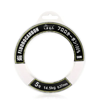 Custom Pink Clear 30m 50m 100m 150m Biodegradable Pure Flurocarbon Florocarbon Fishing Line 100% Fluorocarbon 0.5mm