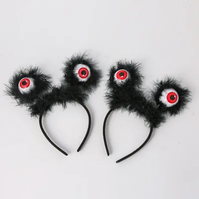 Christmas and Halloween Decorative Headband - Little Witch Cat Ear with Plush Eyes