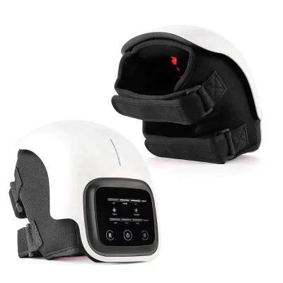 Elderly Knee Joint Pain Relief LED Red Light Therapy Vibrating Knee Heating Massager Improves Blood Circulation Massager