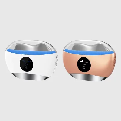 2026 Potable Hand Held ABS Gua Sha Massager Heated Electric Face Neck 7 Colors Light Hot/Cold Vibration Modes Face Lift USB