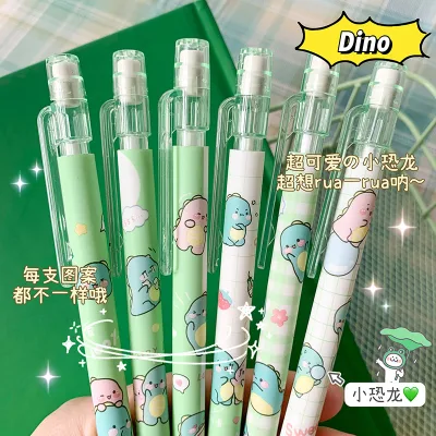 3d Pen Kawaii Cute Student Creative Gift Signing Marker Pens Peach Dinosaur Automatic Pencil with Eraser
