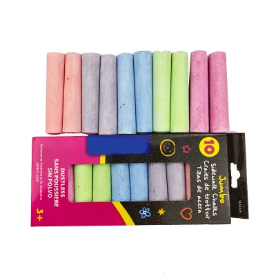 Hot Selling Kids Non Toxic Washable rainbow Jumbo Sidewalk Chalk Set Dustless Sidewalk Chalk for Playground