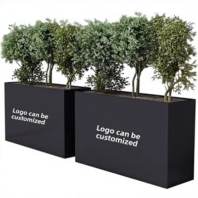 Outdoor Hyundai Design Ironwork Flower Boxes Street-Side Caf Planters Rectangular Partition Fences Flower Beds Sales Office