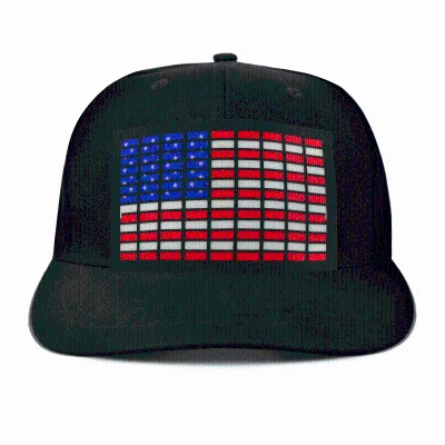 USB Rechargeable Multi Function Led Events Hat El Flashing Caps Sound Activated Party Promotional El Sound Activated Stock Hats