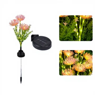 Modern Solar Garden Lantern Outdoor Seaside Flower IP65 Waterproof LED Rechargeable 360 Beam Angle Courtyard Lawn Passage
