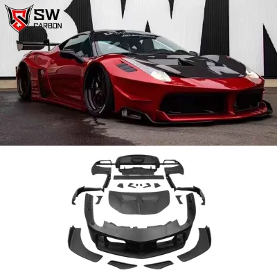 Body Kit Wide Body Fenders Front Trunk Lid Side Skirts Front Bumper Rear Bumper Spoiler Rear Wing