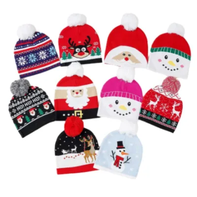 2026 New Christmas Factory Direct Premium Trendy Warm Soft Thick Knitted Unisex Kids Family Cozy Hat