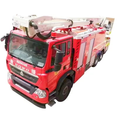 Howo Fire Sprinkler Truck Ladder Fire Truck Aerial Platform Fire Engine