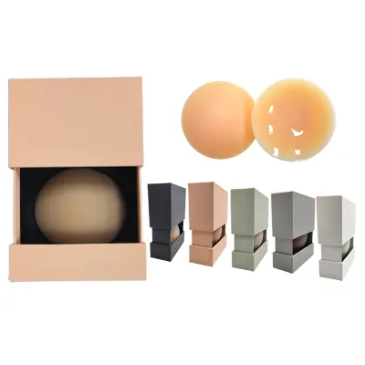 Very Seamless Invisible Tape Reusable Silicone Nipple Cover With Case