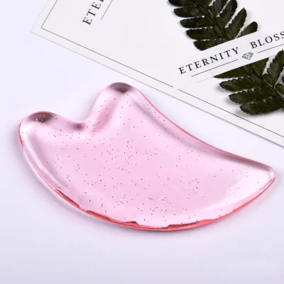 HY Wholesale Natural Pink Crystal Quartz Gua Sha Board Beauty Scrapping Plate Guasha Massager