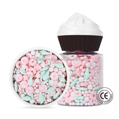 Macaron Colors Matte Ice Cream Shape Donuts Press Candy Sprinkles EU Food Grade Pearls Cake Sprinkles Cake Decoration for Baking