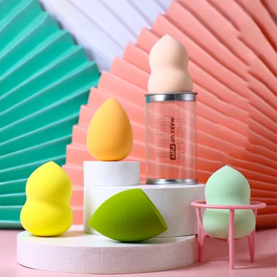 Soft Makeup Beauty Sponge Blender Dry & Wet Use No Powder Absorption Gourd Teardrop Foundation Blending Cosmetic Sponge Puff