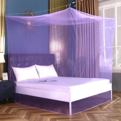 Pink Color Purple Color Rectangular Mosquito Nets for Bedding Camping Stock Nets for Promotion