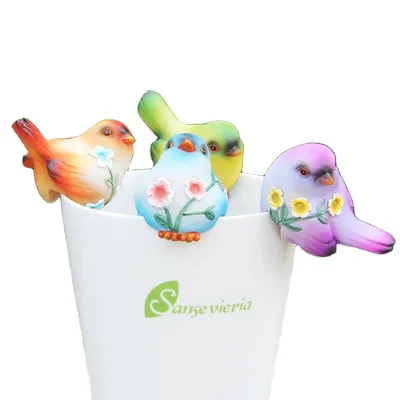 4 Cute Resin Bird Statues Decorative Animal Butterfly & Flower Pot Hanger for Christmas Craft Multiple Styles Available