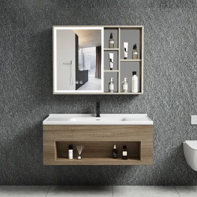 Decoration Double Sinks Bathroom Cabinet 35 Inch  New Style Bathroom Glass Vanity Cabinets