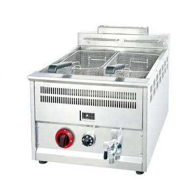 Stainless Steel LPG Gas China 8L Single Basket Full Size Mini Deep Fryer for Restaurant Use Chicken Fryer