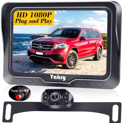 1080P Waterproof Car Backup Camera with 4.3" Monitor: Wide Angle, Night Vision, Easy Install