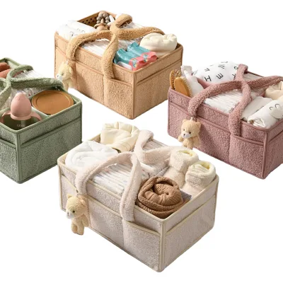 Portable Backpack Baby Diaper Caddy Organizer Nursery Storage for Diapers and Wipes Convenient Baby Wipes Basket