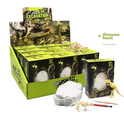 2024 New Excavation Kit Dig It Out Fossil 12 Dino Eggs Set Science Educational STEM Dino Dig Toys for Kids