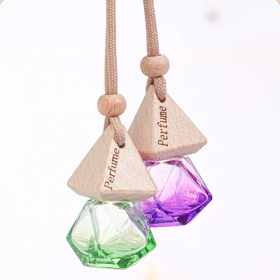 Hot Sale Colorful Stock 8ml Vent Clip Auto Essential Oil Perfume Air Car Freshener Empty Diffuser Glass Bottle