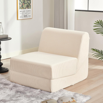 Floor Foldable Futon Couch Convertible Folding Sofa Bed With Removable Washable Corduroy Cover