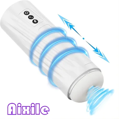 Automatic Male Masturbator Vibration for Men with 7 Thrusting Squeezing Modes Man Upgraded 3D Realistic Textured Sleeve Adult