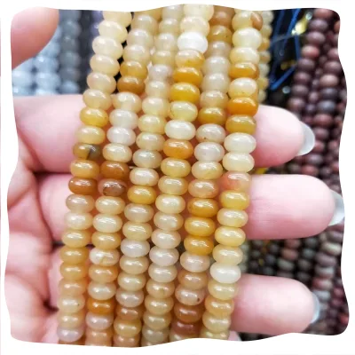 6mm Natural Gold Hair Crystal Quartz Beads Healing Bracelet Natural Yellow Rutilated Quartz Gemstone for Jewelry Bracelet Making