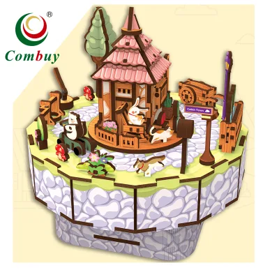 Music Box Education Assembly Gift Music Rotating 3d Wood Puzzle