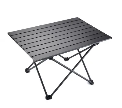 Lightweight & Compact Metal Picnic Table Modern Design Foldable Outdoor Furniture for Beach BBQ & Camping-Side Table