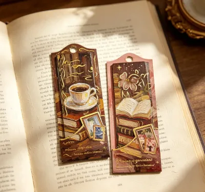 Oil Painting Pet Cat Dog Paper Bookmark Vintage Art Printed Book Mark With Tassel Stationery Reading Decor Gift