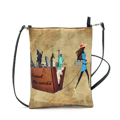 Custom Printed Lightweight Mobile Phone Case Pouch Slim Wallet Bag with Crossbody Straps Premium Promotional Tote Bag