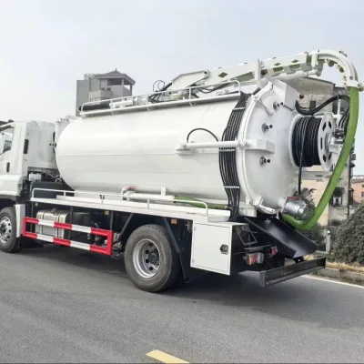 12000 Liters 4x2 Manual Diesel High Pressure Sewer Jetting & Vacuum Truck 1suzu Brand New MORO Vacuum Pump