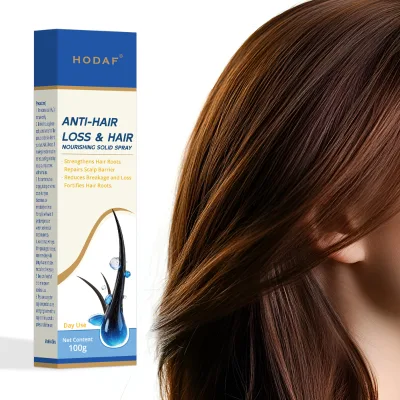 Daily Anti Hair Loss Solid Spray Morning Night Scalp Nourish Fortifying Thin Hair Care Work Travel Friendly Quick Application