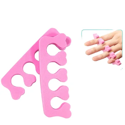 100 Pair EVA Foam Sponge Finger Separators and Toe Splitter Manicure Tool and Nail Art Tool with Adjuster Cotton Toe Separator