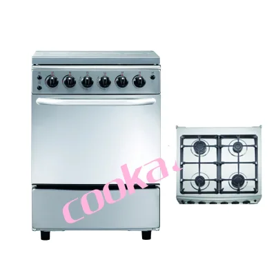 Hot Selling White Color Black Color 4 Cooking Zones Gas Hob with Oven