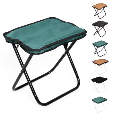 Mini Folding Stool with Metal Frame Ideal for Outdoor Activities Garden BBQ & Travel Space-Saving & Sturdy