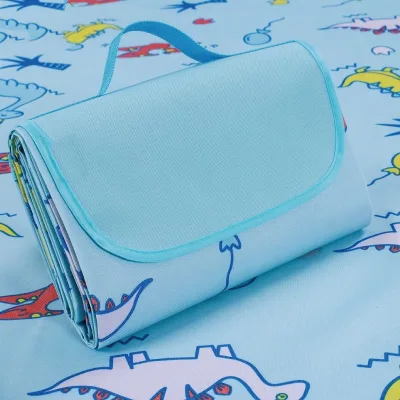 Custom Printing Soft Foldable Waterproof Outdoor Picnic Camping Hiking Blanket Mat With Pocket