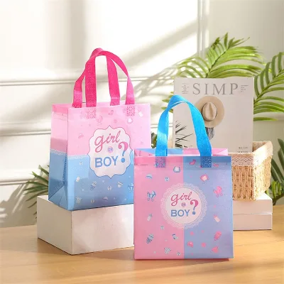 2023 New Fashion Boy or Girl Baby Bags for Baby Shower Pink Blue Color Bags Gender Reveal Decoration