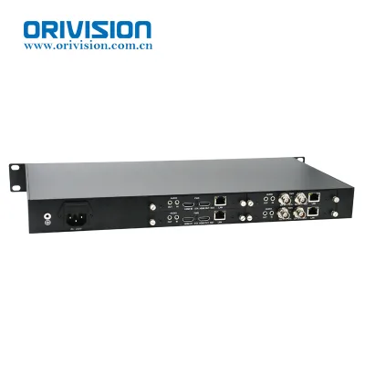 Free Install 1/2/3/4 Channels H.265 H.264 HDMI/SDI Streaming Broadcast iptv Encoder with HDMI Loop-out 1U Rack