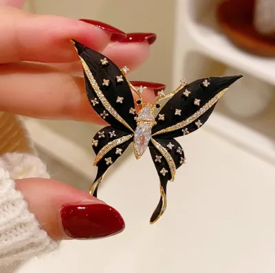 Black Butterfly High-end Personalized Luxury Designed Animal Brooch